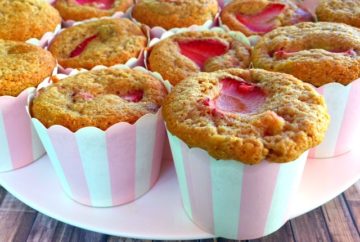 Gluten-Free Strawberry Rhubarb Muffins