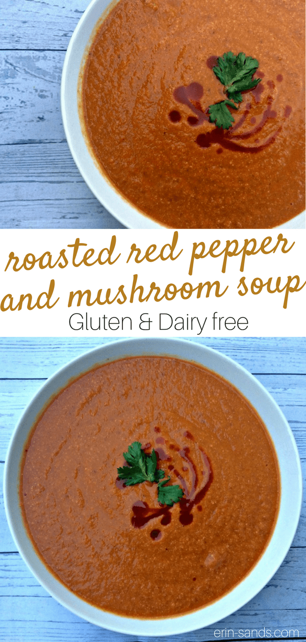 Roasted Red Pepper and Mushroom Soup