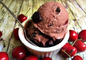 Dairy-free Cherry Chocolate Chip Ice Cream