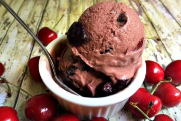 Dairy-free Cherry Chocolate Chip Ice Cream