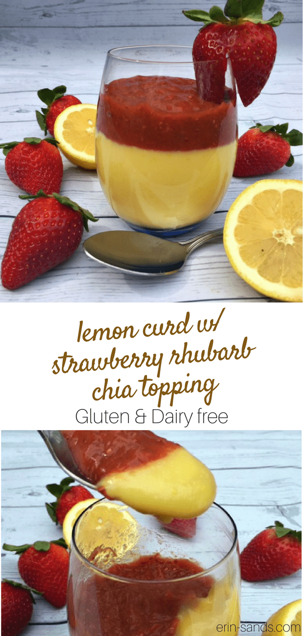 Lemon Curd with Strawberry Rhubarb Topping