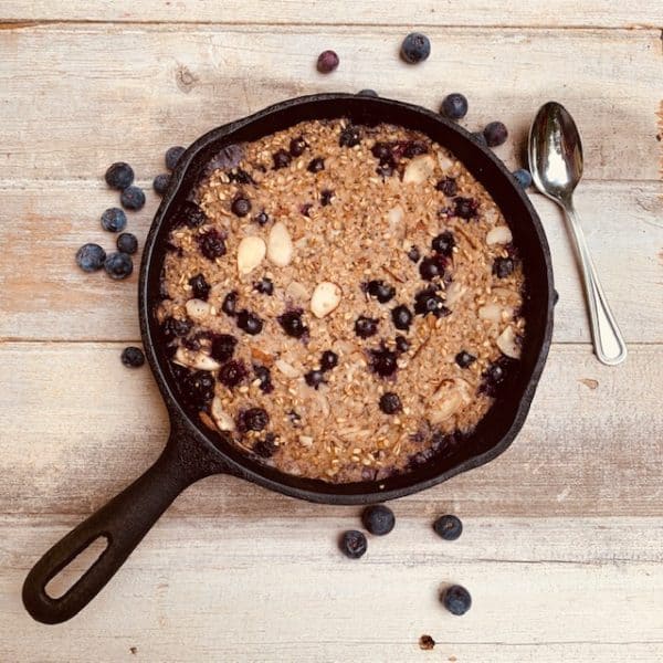 Blueberry Skillet Baked Oatmeal